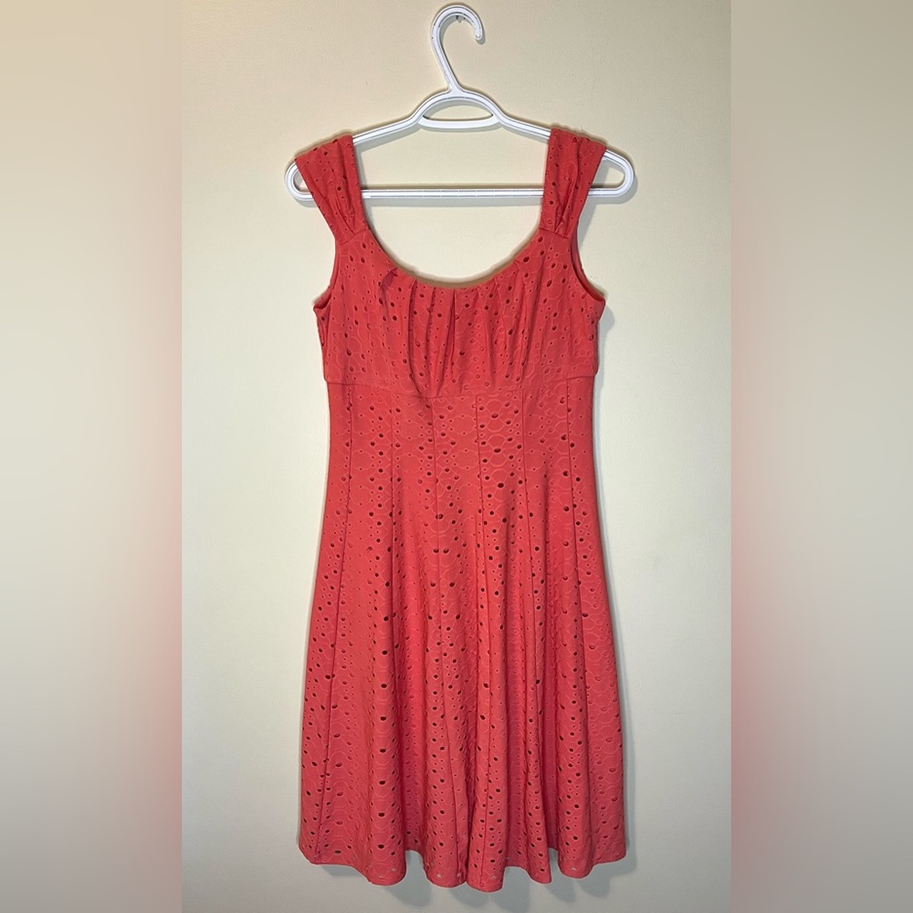 Size 4 Dress.  Coral colour.  Fully lined.  Beautiful!